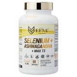 EFNE | Selenio + Ashwagandha KSM-66 + MAX T3 | Tiroide e metalli pesanti | Formula principale 400 mg Ashwagandha KSM-66 + 100 mcg Selenio | 60 capsule | Formula principale brevettata