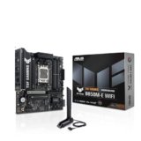 ASUS TUF Gaming B850M-E WiFi, Scheda Madre AMD Micro-ATX, 8+2+1 Fasi di Alimentazione, Slot DDR5, PCIe 5.0, 3 slot M.2, WiFi 6E, Ethernet Realtek 2.5Gb, USB-C da 10 Gbps, BIOS Flashback e Aura Sync