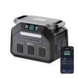 IEE P1800 Centrale Elettrica Portatile 1024Wh Batteria LiFePO4, 1800W (Picco 3600W) Generatore di Corrente Portatile, Ricarica AC 0-100% in 1 Ora, UPS,LCD, Power Station per Campeggio, Casa e Backup