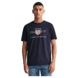 GANT Maglietta Reg Archive Shield SS T-Shirt, Blu-Evening Blue, XXS Uomo