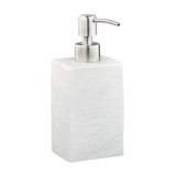 Relaxdays Dispenser di Sapone Manuale, 200ml, Portasapone Ricaricabile, Accessorio Bagno & Cucina, Poliresina, Bianco