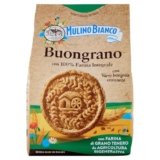 Mulino Bianco Biscotti Buongrano con 100% Farina Integrale, Colazione Ricca di Fibre e Gusto – 350 gr