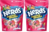 Nerds Gummy Clusters Candy, Rainbow, 8 Ounce | Resealable Bag | Pack of 2