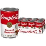 Campbell’s Condensed Cream of Mushroom Soup, 10.5 oz Can (12 Pack)