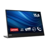 Lenovo L15 Monitor Portatile, Display 15.6″ FullHD IPS, 1920×1080, 60 Hz, 6 ms, Input 2xUSB-C, Cavo USB-C a USB-C, Regolabile in inclinazione, Grigio
