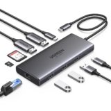 UGREEN Revodok Pro 210 Docking Station USB C 10 In 1 Doppio HDMI 8K30Hz 4K60Hz Hub USB Adattatore Type C Ethernet Gigabit Dock Station, PD 100W,SD TF,Compatibile con Windows 11 10 MacBook M4 M3 M2 M1