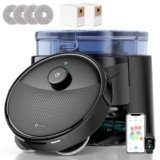 LEFANT M3 Robot Aspirapolvere Lavapavimenti con Mappatura, LiDAR dToF, 12000Pa, Ostacoli PSD, Stazione All-in-One, 3.2L Autosvuotante, Lavaggio Mop a 45°C e Asciugatura, WiFi 2.4G/5G, Alexa/APP, Nero