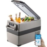 VEVOR Frigorifero Portatile, 45 L Compressore Portatile, 60W Frigorifero per Auto, 27 x 14 x 18 Pollici, Congelatore Domestico da Viaggio Piccolo Congelatore per Auto