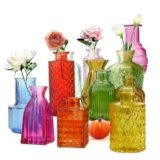 Glass Bud Vases Set of of 12/15/33, Small Bud Vase in Bulk, MIni Flower Vase for Centerpiece, Vintage Decorative Clear Vase Set for Flowers, Wedding Reception, Christmas, Home Décor (Multicolor-12pcs)