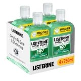 LISTERINE Total Care Denti e Gengive, Collutorio al gusto di Menta Fresca, Listerine Collutorio con 10 benefici in 1 per una protezione completa, Confezione da 4 x 750 ml – Esclusiva Amazon