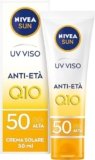 NIVEA SUN UV Anti-Età FP 50 in tubetto da 50 ml, Crema viso antirughe con Coenzima Q10, Crema solare viso 50 antimacchia e anti-età per uso giornaliero