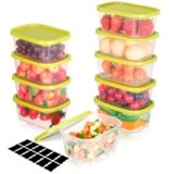 Romon Contenitori Ermetici per Alimenti, porta pranzo riscaldabile, contenitore ermetico, Alimenti Plastica con Coperchio Sans BPA, Lavabili in Lavastoviglie e Microdondibili (10 Pcs, 710ml)