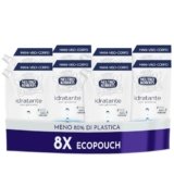 Neutro Roberts, Sapone Liquido Ecopouch Antibatterico, Ecoricarica Ecologica, Pelle Sana e Protetta, Té Verde – Confezione da 8 Pezzi da 400 ml – Esclusiva Amazon