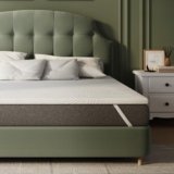 Novilla Materasso Topper 160×190 Altezza 5 cm, Coprimaterasso in Schiuma di Fibra, Topper Matrimoniale Assorbente e Traspirante con 4 Angoli Dotato di Cinghie Elastiche