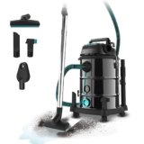 Cecotec Aspiratore per solidi e liquidi 30 L Conga Rockstar Wet & Dry Steel Pro. 1600 W, 23 kPa, Sistema di drenaggio, Aspirapolvere e soffiante, Struttura in metallo, Ruote, Raggio d’azione 5 m