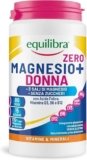 Equilibra, Magnesio Donna Zero Zuccheri, 200g in Polvere, 3 Sali di Magnesio, Bisglicinato, Pidolato, Carbonato, con Acido Folico, Vitamina D3, B6, B12, Solubilità Istantanea, Sapore Agrumato