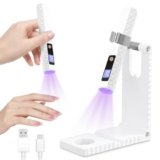 flintronic Mini Lampada UV LED Unghie, Lampada UV LED Piccola con Supporto, con 2 timer, Ricaricabile USB Sciugatura Rapida