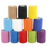 Gykutix 12 Rotoli Benda Elastica Autoadesiva Benda Elastica Coesiva 7,5cm x 4,5m Non Tessuto Bendaggio Coesivo per Mani, Piedi, Ginocchia, Gatto, Cane, Cavallo Animali Domestici