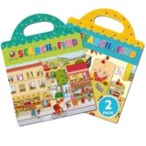 HOMESTEC Pack of 2 Lapin Tom Reusable Sticker Book, Creative DIY Game Without Glue, Creative Fun for Children Aged 2-4 Years