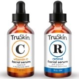 TruSkin Face Serum Duo – Vitamin C & Retinol Serum for Face – Anti-Aging Skin Care Gift Set for Women – Helps Improve Appearance of Fine Lines & Wrinkles for Smoother Looking Skin, 1 Fl Oz, 2 Bottles