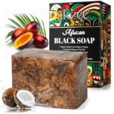 African Black Soap, Sapone Nero Africano Organico 100g, Sapone Africano Contro Acne E Macchie Scure, Sapone Nero Crudo Per Tutti I Tipi Di Pelle – Viso, Corvo, Capelli
