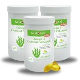 NORSAN Omega 3 Vegan Capsule 3x 80 pezzi – 1.700 mg di Omega 3 vegetale per dose giornaliera – Omega 3 Vegano senza reflusso con 420mg EPA e 840mg DHA – Vegan omega 3 da coltivazione sostenibile