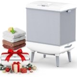 COWSAR 35L Foldable Towel Warmer Bucket, Hot Towel Warmers with Fast Heating, One-Piece Space-Saving Design, Auto Shut Off, Fits Up to Three 45″X70″ Oversized Towels or Two Robes