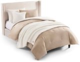 UGG Remina Twin Comforter Set 4 Piece Bed in a Bag with Throw Blanket, Decorative Pillow Sham and Reversible Comforter Hypoallergenic Luxury Bedding, Machine Washable, Twin XL, Brown Birch
