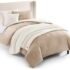 UGG Comforter Set 5 Piece Bed in a Bag with Throw Blanket, Decorative Pillow, Shams, and Reversible Comforter Hypoallergenic Washable Luxury Warm Fluffy Bedding Set, Charcoal Grey, King Size (Remina)