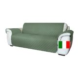 Moonange Copridivano 3 Posti con Braccioli Seduta 165 cm Impermeabile Reversibile Antiscivolo Antimacchia Antigraffio Antipelo Moderno Verde