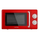 Cecotec Microonde Meccanico con griglia da 20 L Proclean 3110 Retro Red. 700 W in 6 livelli, timer fino a 30 minuti, modalità sbrinamento, design vintage in rosso, finiture in acciaio