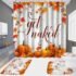 Ticuenicoa 4 Pcs Halloween Shower Curtain Set with Cute Ghost Design, Includes 72×72 Inch Shower Curtain, Bathroom Rugs, Toilet Lid Cover, 12 Hooks, Spooky Season Decor
