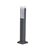 Topmo-plus lampioni da giardino led paletti design illuminazione / 7W bridgelux COB lampioncino led esterno palo luce led moderno lampada da terra alluminio/acrilico 3000K 46CM Grigio (bianco caldo)
