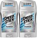 Speed Stick Power Antiperspirant Deodorant for Men, Unscented – 3 Ounce (Pack of 2)