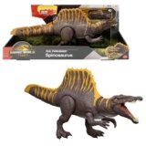 Mattel Jurassic World La Rinascita, personaggio giocattolo, action figure Spinosauro Coda Letale con 2 mosse d’attacco, snodabile e con dettagli di qualità cinematografica, gioco digitale, JGB57
