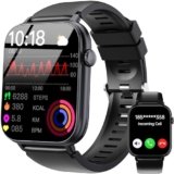 OUKITEL Smartwatch Uomo Donna 1.83″ HD, Orologio Intelligente con Chiamate Bluetooth, 100+ Sport, Cardiofrequenzimetro, SpO2, IP68, Controllo Musica/Foto, Notifiche, Fitness Tracker per Android iOS