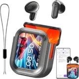Relxhome NE20 Auricolari Bluetooth Traduttori – Traduzione in Tempo Reale di 165 Lingue, Assistente IA, Suono Hi‑Fi, Schermo Tattile LCD, Batteria 60h, per Viaggi/Riunioni (Compatibile iOS/Android)