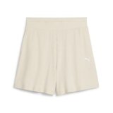 PUMA Ess Elevated High-Rise Rib Shorts 5″, Pantaloncini Lavorati a Maglia Donna, Alpine Snow, L