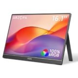 ARZOPA Monitor Portatile 16,1″ IPS 100% sRGB | Schermo FHD 1080P | HDR10 | Ultra Sottile 9.3mm | Altoparlanti Integrati | Plug & Play per Laptop, PC, Mac, Console – Z1C
