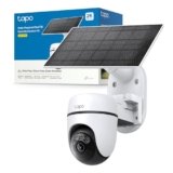 Tapo C610 KIT 2K 3MP Telecamera Wifi Esterno Senza Fili con Pannello Solare, 360° PTZ Videocamera Sorveglianza a Batteria 6700mAh, Rilevamento Umano, Visione Notturna a Colori, Tracciamento AI, IP65