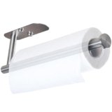 RICOO Porta Rotolo da Cucina, KR002-S, Moderno Portarotolo Cucina da Parete Senza Foratura, Pratico Porta Scottex Adesivo, Realizzato in Ferro Resistente, 14,6 x 33,5 x 9,5 cm