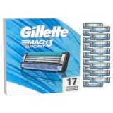 Gillette Mach3 Sport Lamette di Ricambio da Uomo Per Una Rasatura Profonda, 17 Pezzi