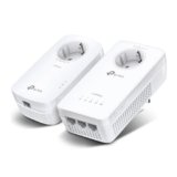 Tp-Link Tl-Wpa8631P Kit Powerline Wifi, Av1300 Mbps Su Powerline, Ac1200 Mbps Su Wifi Dual Band, 3 Porte Gigabit, Plug And Play, AV1300 Wi-Fi AC1200 con presa, Bianco