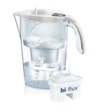 LAICA Stream Line Caraffa Filtrante – 2,3L – Bianca – Timer Digitale – 1 Filtri bi-flux Incluso, Preserva i Sali Minerali Utili all’Organismo e Riduce Cloro e Metalli Pesanti – Made in Italy