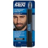 Just For Men Ritocco Instantaneo Del Grigio Barba E Sopracciglia Per Uomo, Colorazione Temporanea Per Un Look Più Folto E Ben Definito, Fino A 30 Applicazioni, Colore Nero