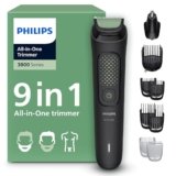 Rifinitore Philips Multigroom serie 3000 tutto in uno 9 in 1 – Rifinitore per barba, capelli e corpo, lame autoaffilanti delicate sulla pelle, 12 impostazioni di lunghezza, Modello MG3946/15