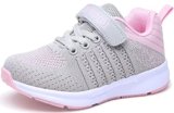 Scarpe Corsa Ragazze 28EU Running Scarpe Sportive Bambine Scarpe Ginnastica Bambino Formatori Bimbo Tennis Scarpe Indoor Bambini Outdoor Scarpe Sneakers Traspiranti Unisex Ragazzi Grigio Rosa