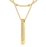 Jenosy Collana Strati per Donne Lettere Collana Personalizzata con Nome X Pendente a Barra Collana Oro 18k Gioielli Di Moda Per Donne Ragazze