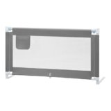 WOLTU Sponda Letto Bambini Anticaduta 150 cm, Barra di Sicurezza con Doppio Blocco, Altezza Regolabile 69-87 cm, per Materasso, Grigio Scuro