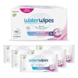 WaterWipes Sensitive+ Body & Intimate Wipes, Corpo e Igiene Intima, 180 Pezzi (6 Confezioni), Deterge, Cura, Protegge, 99,9% Acqua, Senza Profumo, Per Adulti